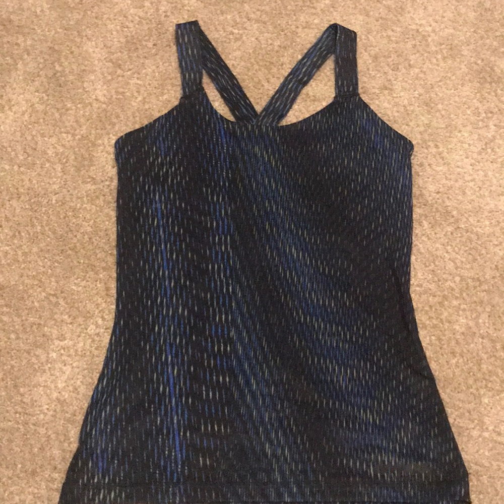 Ivy Park Tank Mesh Blue Built In Bra Size Small S